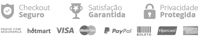Selos de compra segura: ambiente seguro, selo de garantia e pagamento criptografado